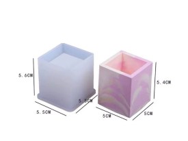 Molde silicona maceta cuadrada